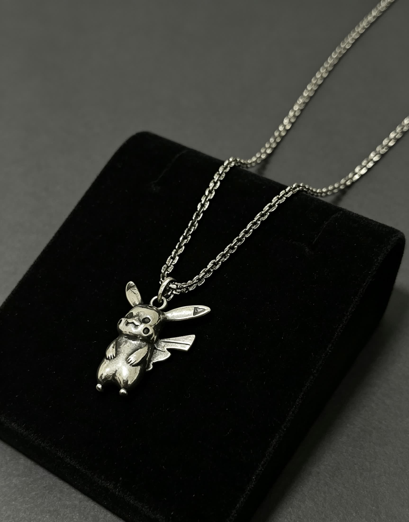 Chrome Hearts Silver Pikachu Pendant Necklace